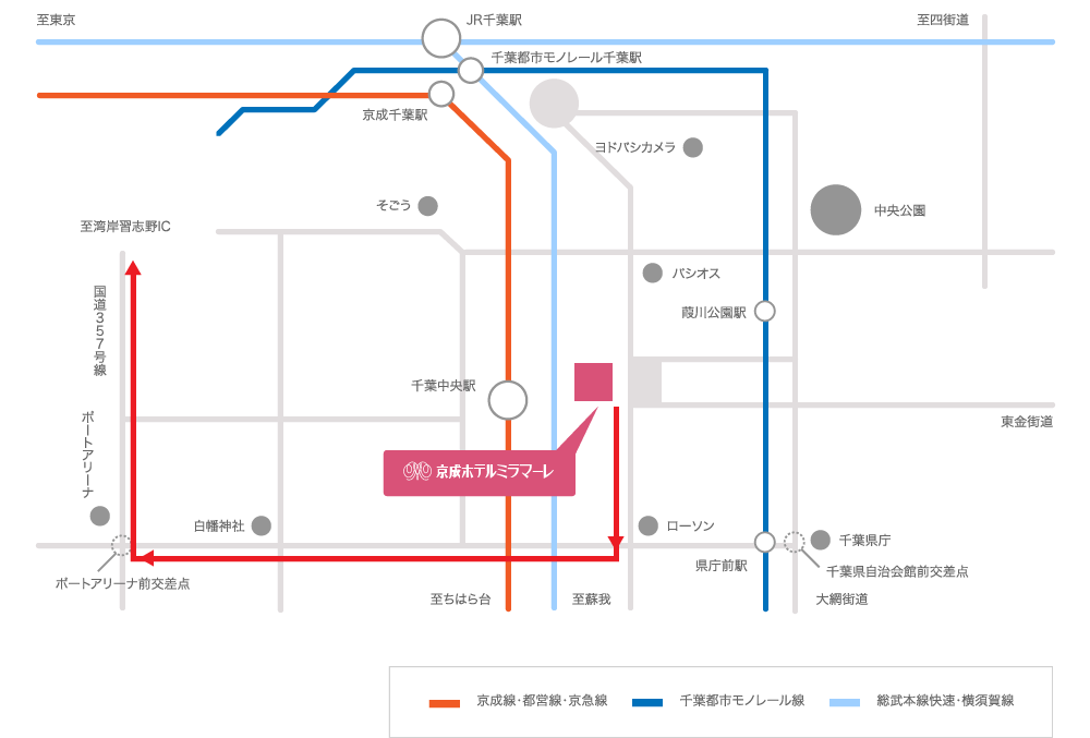 車でお越しのお客様（アクセス経路）